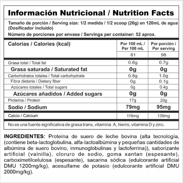 PROTEINA BIPRO CLASSIC VAINILLA 3LB